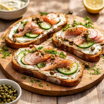 Smoked trout on bread
