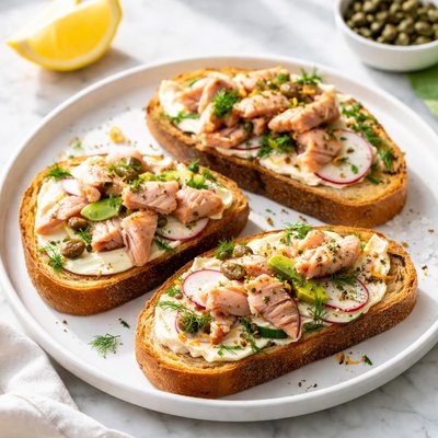 Smoked trout on toast