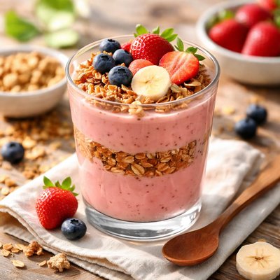 Smoothie with granola