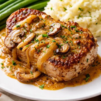 Smothered pork chop