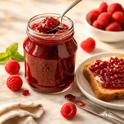 Smuckers sgar free red rasberry preserves