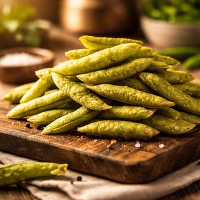 Snap pea chips