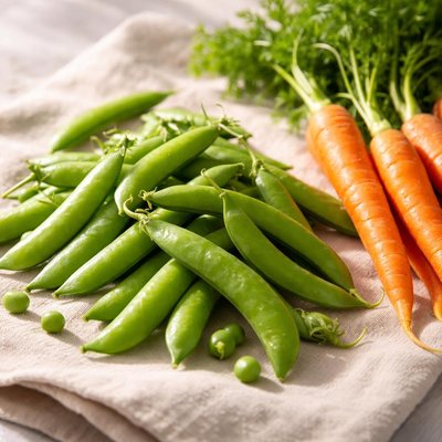 Snap peas and carrot