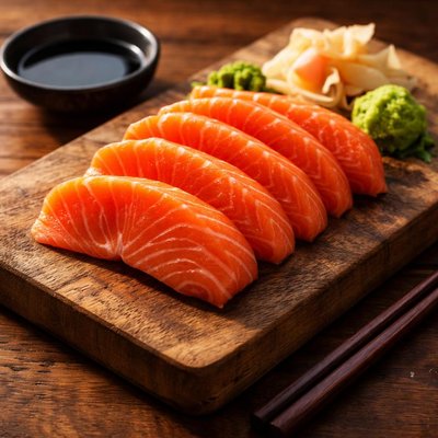 Sockeye salmon sashimi