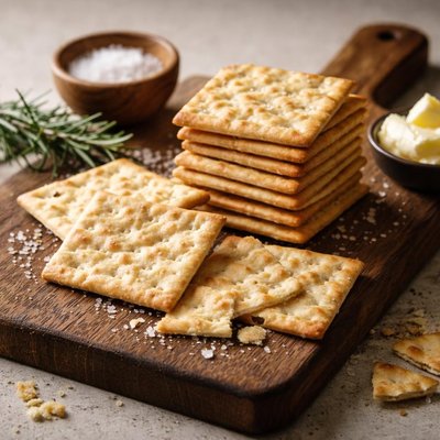 Soda crackers salted