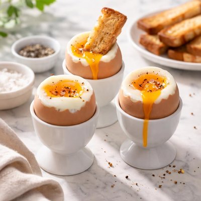 Soft boiled eggs medium