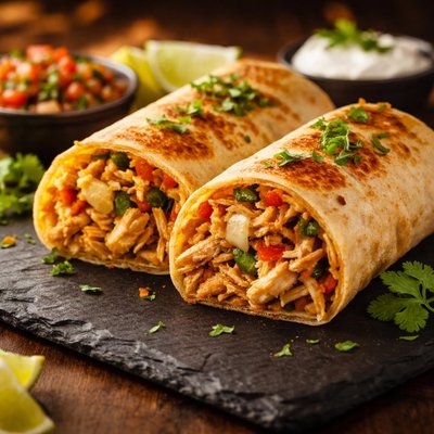 Soft chimichanga with chicken