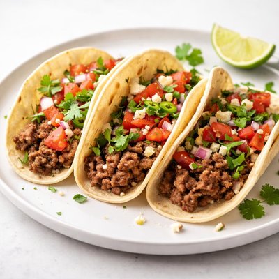 Soft ground beef taco
