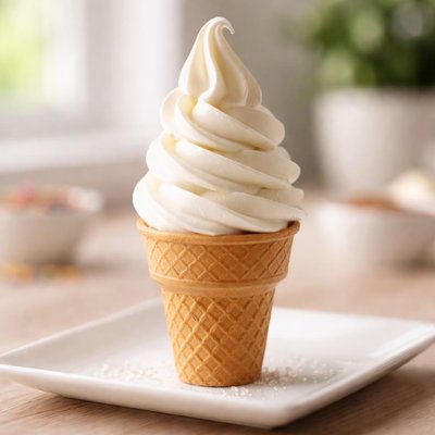 Soft serve in a cone