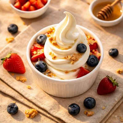 Yaourt glacé à faible teneur en matières grasses