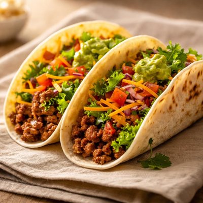 Soft shell beef taco