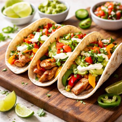 Soft shell chicken fajita