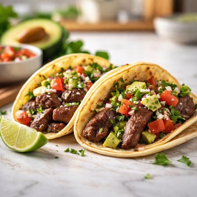 Soft steak taco