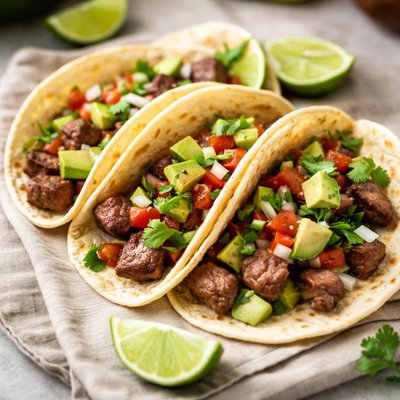 软玉米饼牛肉卷