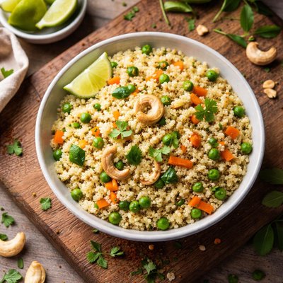 Sooji upma with carrot and peas