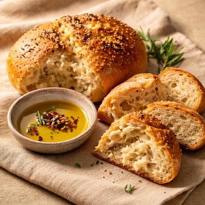 Soudoufh bread with olive oil