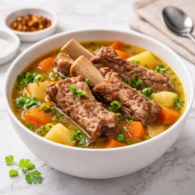 Soup with beef spare ribs