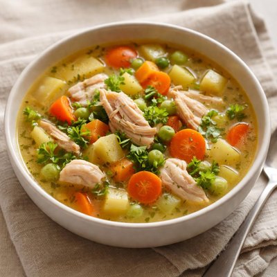 Soup with chicken and vegetables