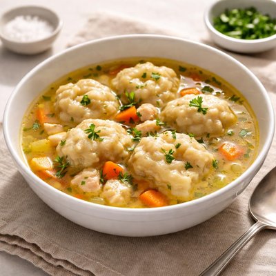 Soup with dumplings