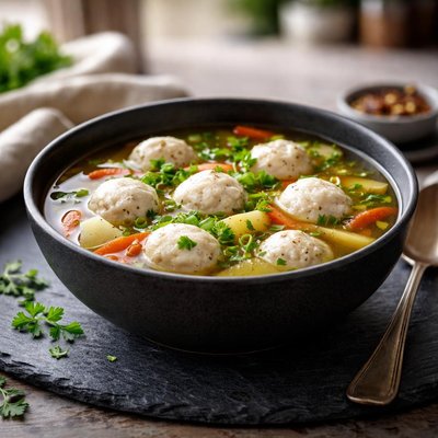 Soup with fish balls
