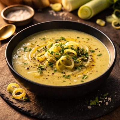 Soup with leeks