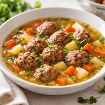 Soup with meatballs