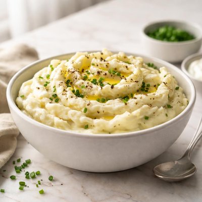 Sour cream and chive mashed potatoes