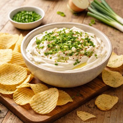 Sour cream and onions