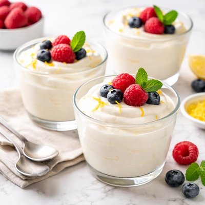 Sour cream mousse