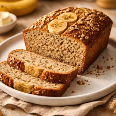 Sourdough banana rye bread loaf
