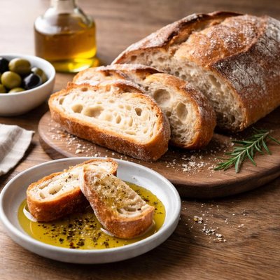 Sourdough bread with olive oil