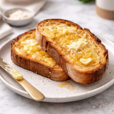 Sourdough buttered toast