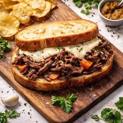 Sourdough pot roast sandwich
