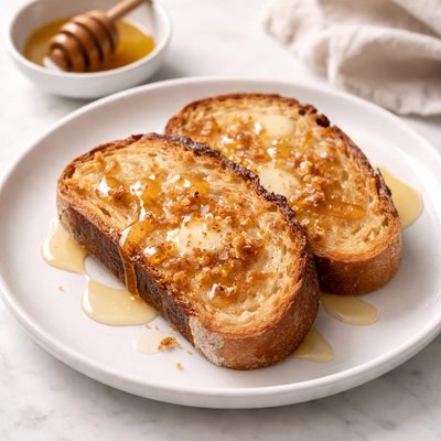 Sourdough toast with honey