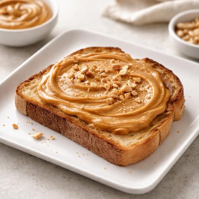 Sourdough toast with peanut butter