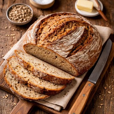 Sourdough whole grain bread