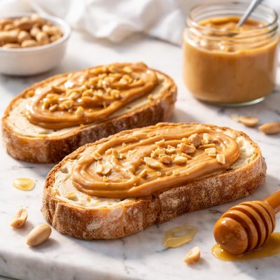Sourdough with peanut butter