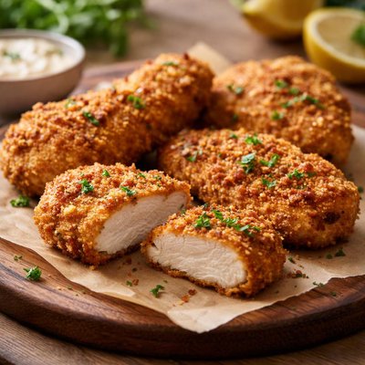 Southern fried baked chicken fillet