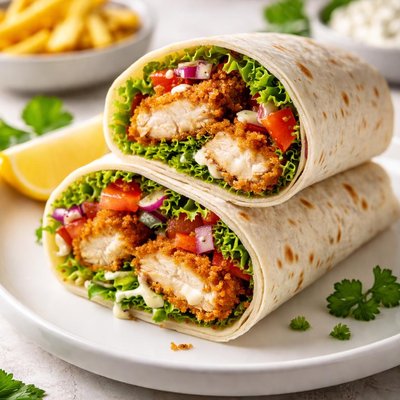 Southern fried chicken wrap