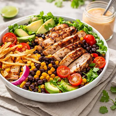 Southwest salad with dressing