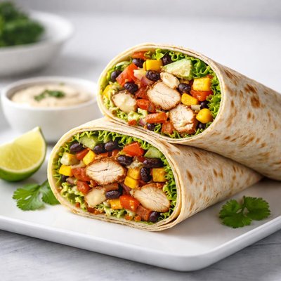 Southwestern grilled chicken wrap