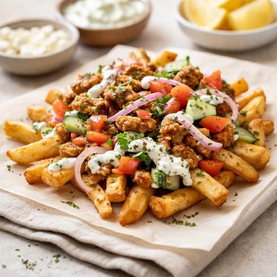 Souvla fries without cheese