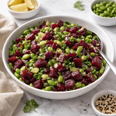 大豆和甜菜根混合