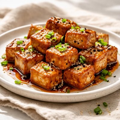 Soy glazed tofu