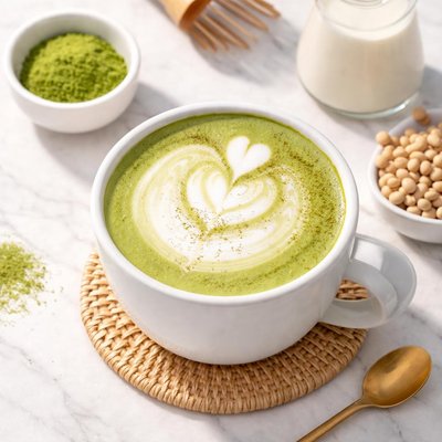 Soy matcha latte