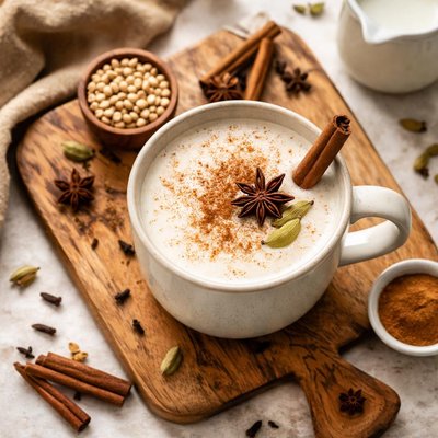 Soy milk chai latte