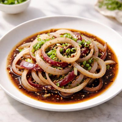 Soy sauce and onions