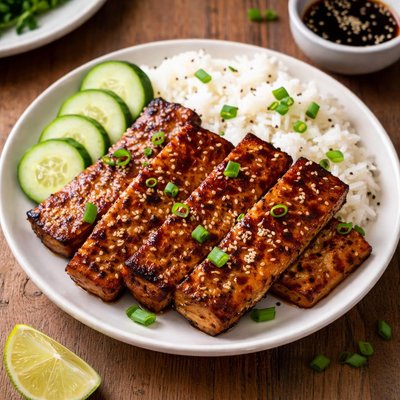 Soy sauce grilled tempeh