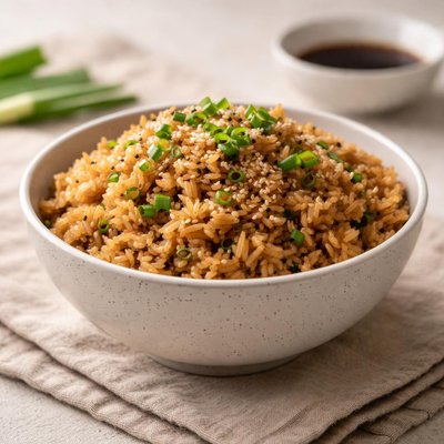 Arroz con salsa de soja