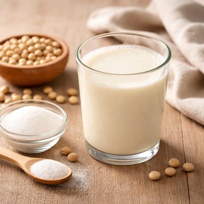 Soya bean milk with sugar